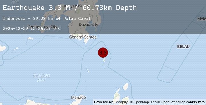 Map of Mindanao, Philippines