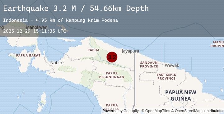 Map of West Papua, Indonesia