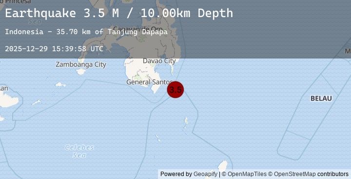 Map of Mindanao, Philippines