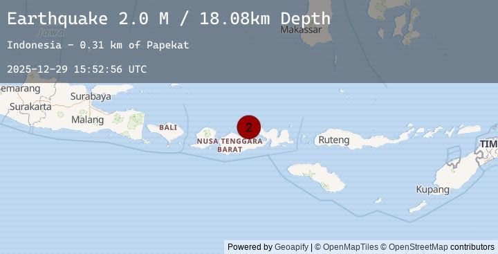 Map of Sumbawa Region, Indonesia