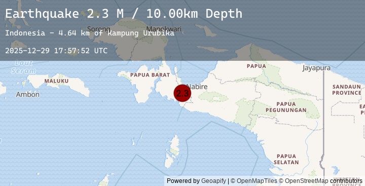 Map of West Papua Region, Indonesia