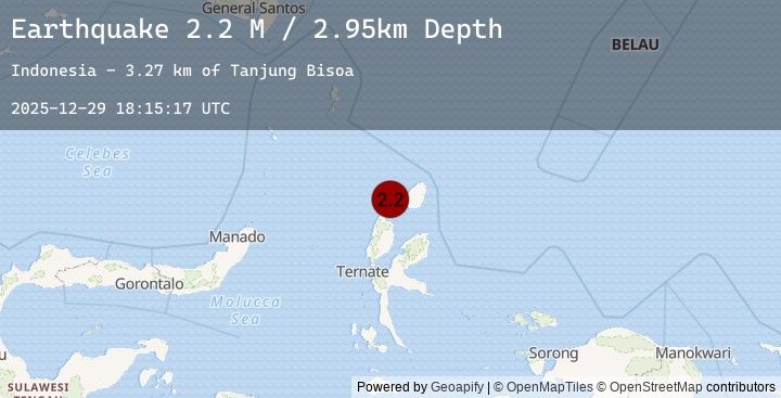 Map of Northern Molucca Sea