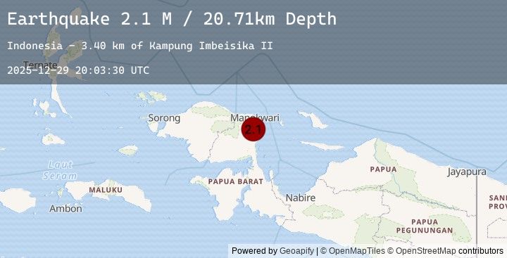 Map of West Papua Region, Indonesia