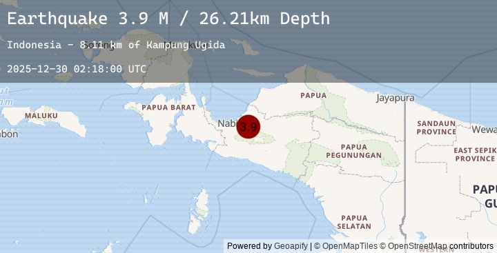 Map of West Papua, Indonesia