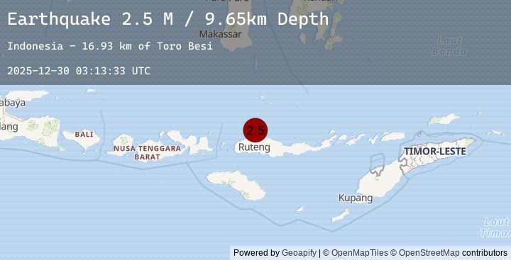 Map of Flores Region, Indonesia