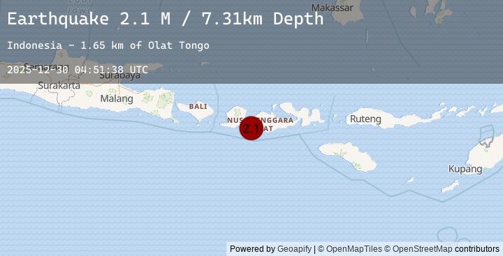 Map of Sumbawa Region, Indonesia