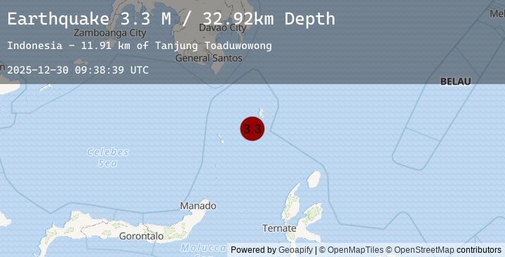 Map of Talaud Islands, Indonesia