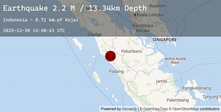 Map of Northern Sumatra, Indonesia