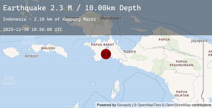 Map of West Papua Region, Indonesia