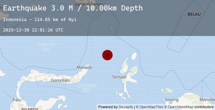 Map of Northern Molucca Sea