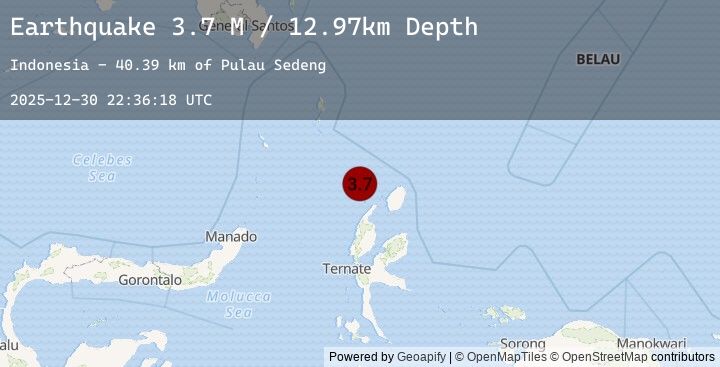 Map of Northern Molucca Sea