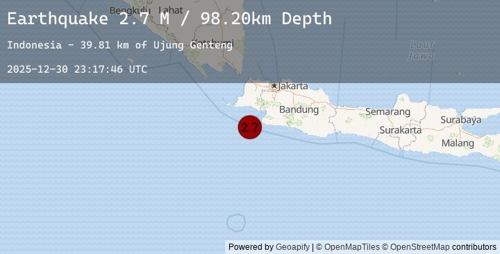Map of Java, Indonesia