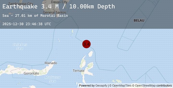 Map of North of Halmahera, Indonesia