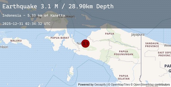Map of West Papua Region, Indonesia