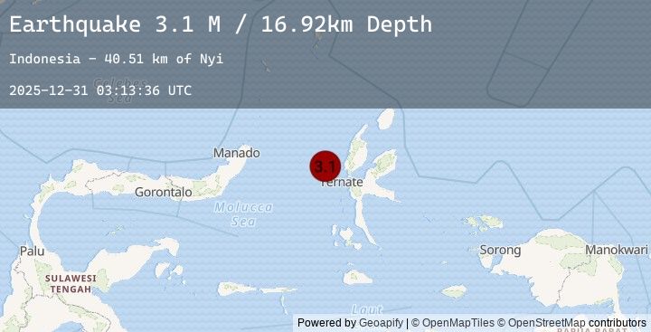 Map of Halmahera, Indonesia
