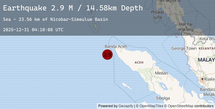 Map of Off West Coast of Northern Sumatra