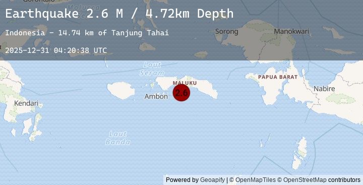Map of Seram, Indonesia