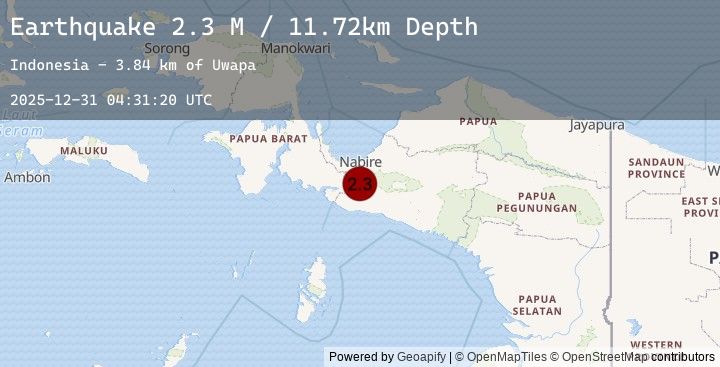 Map of West Papua Region, Indonesia