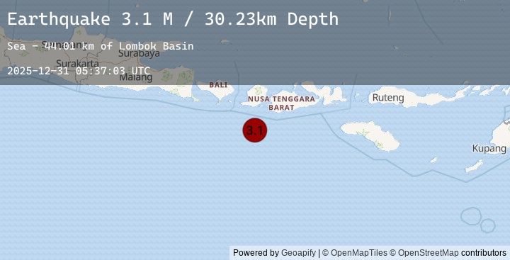 Map of Sumbawa Region, Indonesia