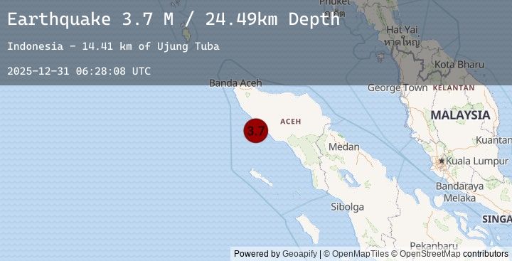 Map of Off West Coast of Northern Sumatra