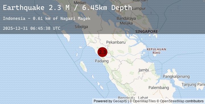 Map of Southern Sumatra, Indonesia