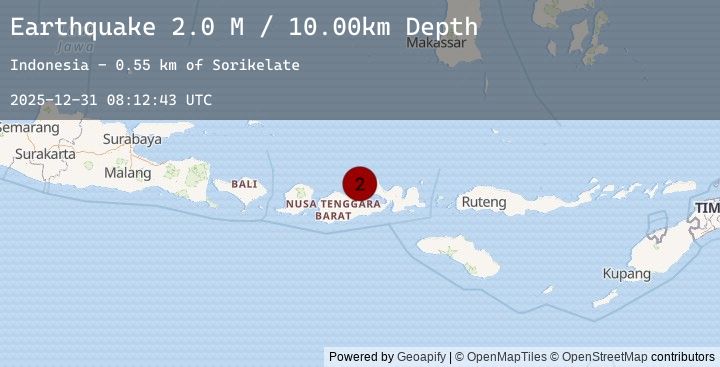 Map of Sumbawa Region, Indonesia