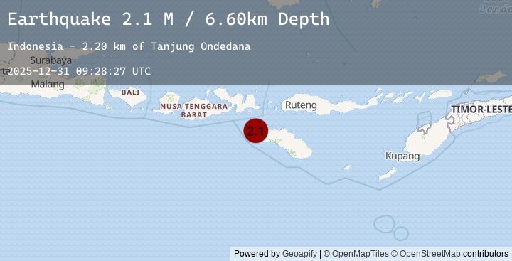 Map of Sumba Region, Indonesia