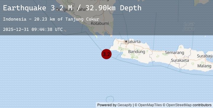 Map of Java, Indonesia