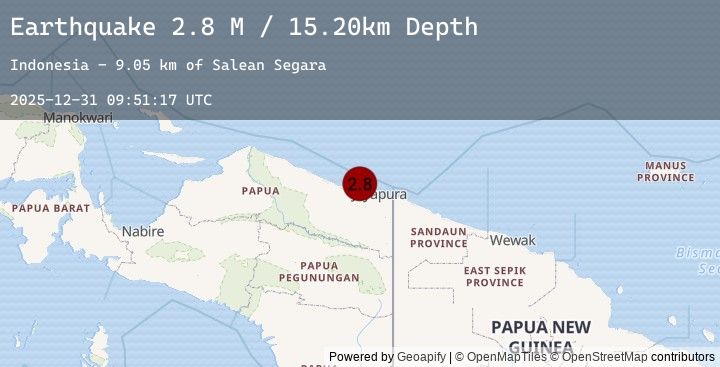 Map of Near North Coast of West Papua