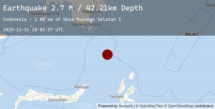 Map of Talaud Islands, Indonesia