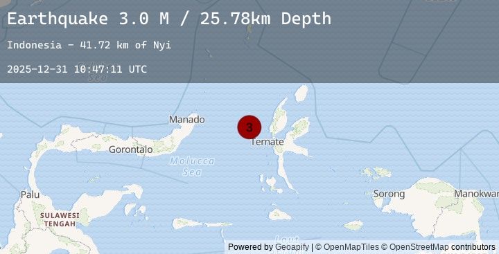 Map of Northern Molucca Sea