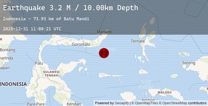 Map of Southern Molucca Sea