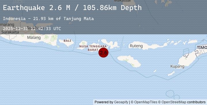 Map of Sumbawa Region, Indonesia