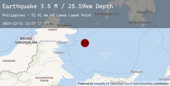 Map of Sulu Archipelago, Philippines