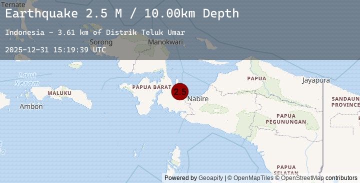 Map of West Papua Region, Indonesia