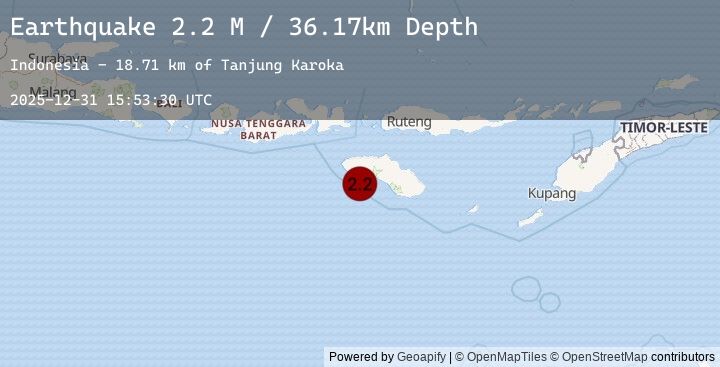 Map of Sumba Region, Indonesia