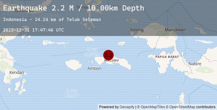 Map of Seram, Indonesia