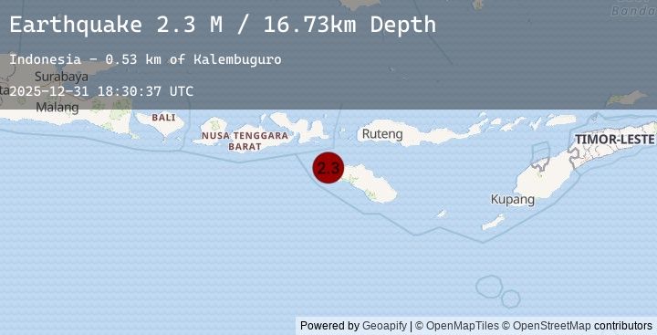 Map of Sumba Region, Indonesia