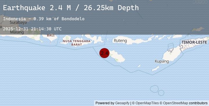 Map of Sumba Region, Indonesia