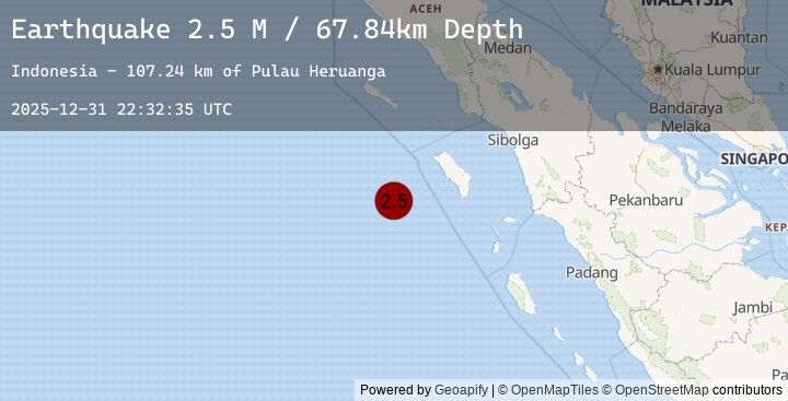 Map of Off West Coast of Northern Sumatra