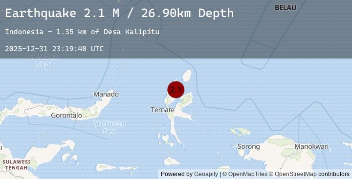 Map of Halmahera, Indonesia