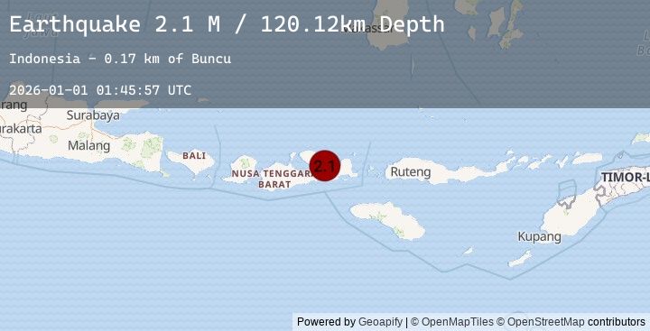 Map of Sumbawa Region, Indonesia