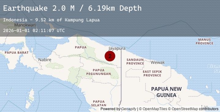 Map of West Papua, Indonesia
