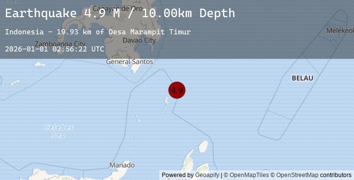 Map of Talaud Islands, Indonesia
