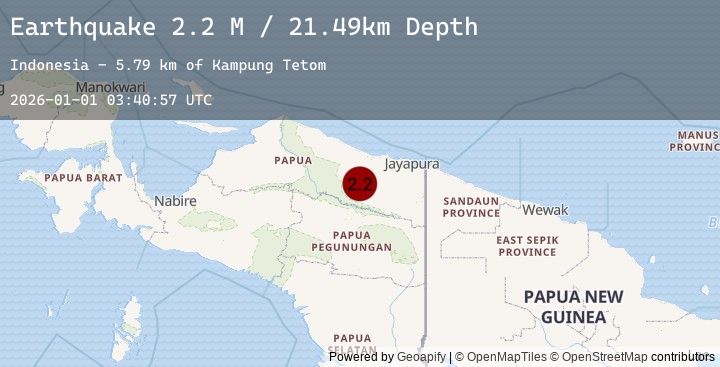 Map of Near North Coast of West Papua