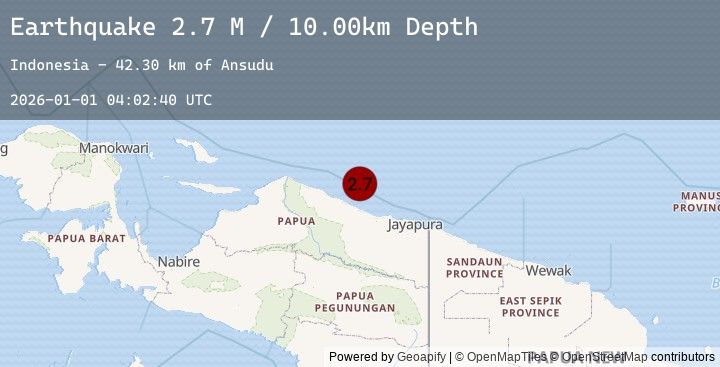 Map of Near North Coast of West Papua