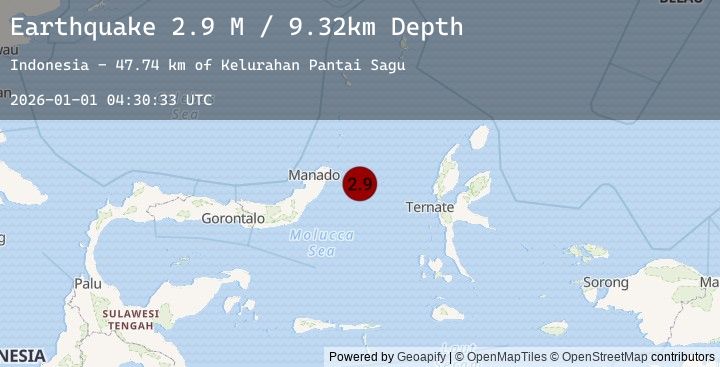 Map of Northern Molucca Sea