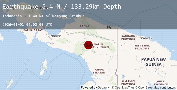 Map of West Papua, Indonesia