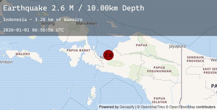 Map of West Papua Region, Indonesia