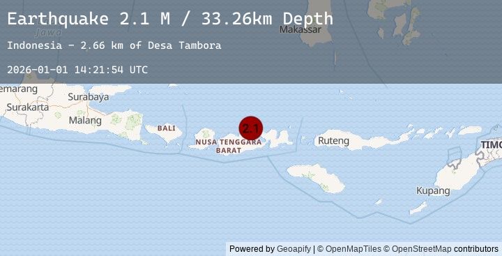 Map of Sumbawa Region, Indonesia